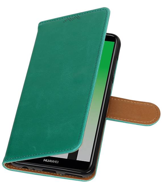 Pull Up PU Leather Bookstyle for Huawei P20 Green