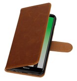 Pull Up PU Leder Bookstyle voor Huawei P20 Bruin