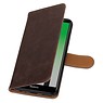 Pull Up PU Leather Bookstyle para Huawei P20 Mocca