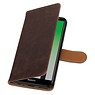 Pull Up PU Leder Bookstyle voor Huawei P20 Mocca