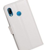 Huawei P20 Lite Tegnebog taske bogtype tegnebog Hvid