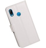 Huawei P20 Lite Brieftasche Etui Booktype Brieftasche Weiß