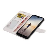 Huawei P20 Lite Tegnebog taske bogtype tegnebog Hvid