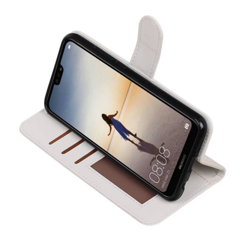 Huawei P20 Lite Wallet caja booktype billetera blanco