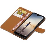 Pull Up PU Leather Bookstyle for Huawei P20 Lite Black