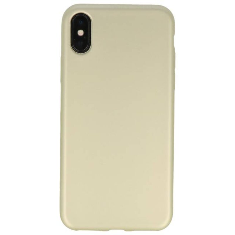 Custodia in TPU a colori per iPhone X Gold
