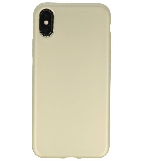 Color TPU Hoesje voor iPhone X Goud