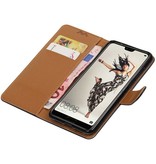 Pull Up PU Leather Bookstyle for Huawei P20 Pro Black