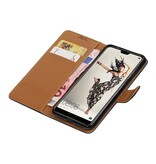 Pull Up PU Leather Bookstyle per Huawei P20 Pro Black