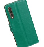 Pull Up PU Leather Bookstyle for Huawei P20 Pro Green