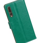 Pull Up PU Leder Bookstyle für Huawei P20 Pro Grün