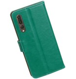 Pull Up PU Leather Bookstyle para Huawei P20 Pro Green