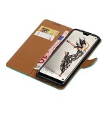 Pull Up PU Leather Bookstyle per Huawei P20 Pro Green