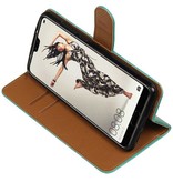 Pull Up PU Leather Bookstyle para Huawei P20 Pro Green