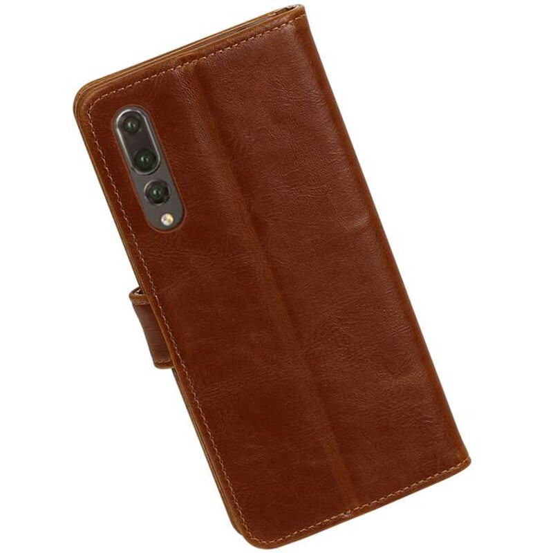 Pull Up PU Leder Bookstyle für Huawei P20 Pro Braun
