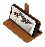 Træk PU Læder Bookstyle til Huawei P20 Pro Brown