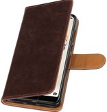 Pull Up PU Leather Bookstyle per Huawei P20 Pro Mocca