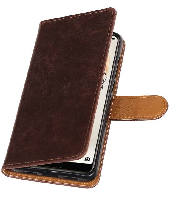 Pull Up PU Leather Bookstyle for Huawei P20 Pro Mocca