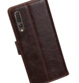 Pull Up PU cuir Bookstyle pour Huawei P20 Pro Mocca