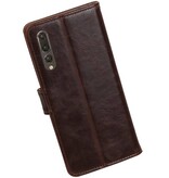 Pull Up PU Leather Bookstyle para Huawei P20 Pro Mocca