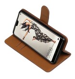 Pull Up PU Leather Bookstyle per Huawei P20 Pro Mocca