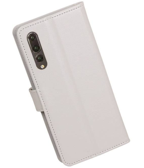 Huawei P20 Pro billetera estuche billetera tipo libro Blanco