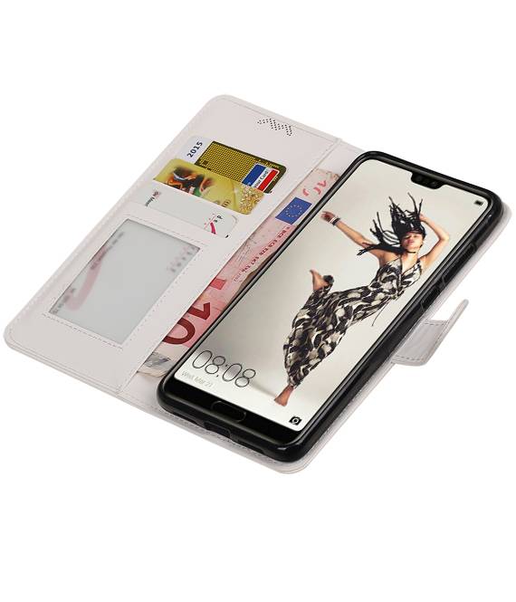 Huawei P20 Pro Portemonnee hoesje booktype wallet Wit