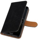 Pull Up PU Leder Bookstyle voor Huawei P Smart Zwart