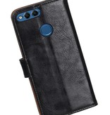 Pull Up PU Leather Bookstyle per Huawei P Smart Black