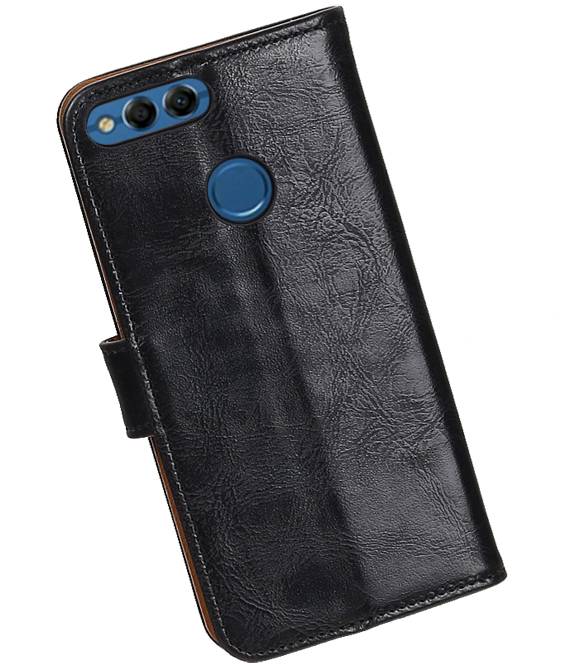 Pull Up PU cuir Bookstyle pour Huawei P Smart Black