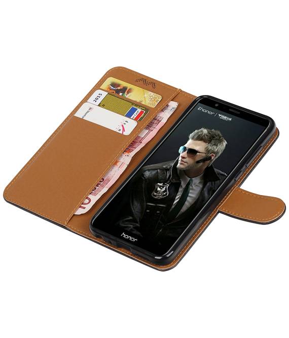 Pull Up PU Leather Bookstyle for Huawei P Smart Black