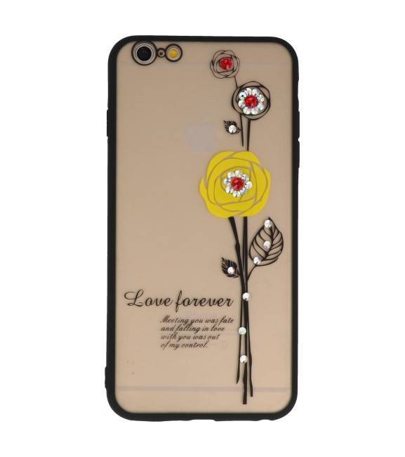 Love Forever Hoesjes voor iPhone 6 / 6s Plus Geel