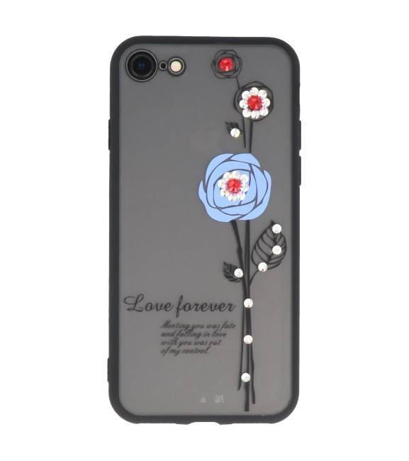 Love Forever Hoesjes voor iPhone 8 Blauw