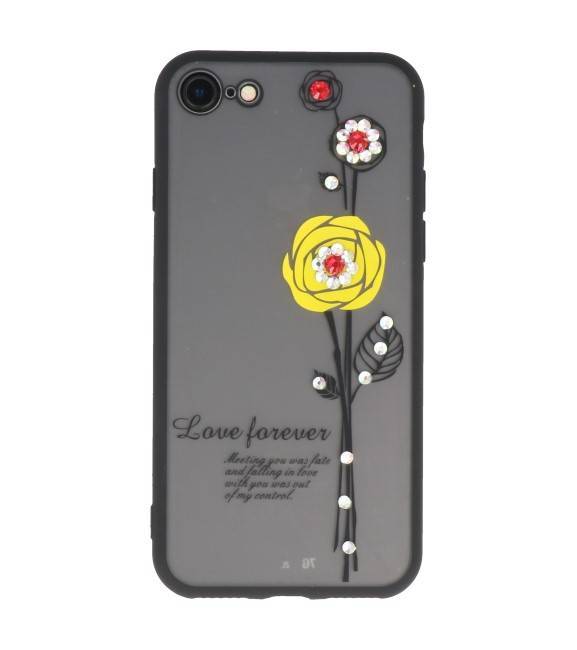 Love Forever Hoesjes voor iPhone 8 Geel