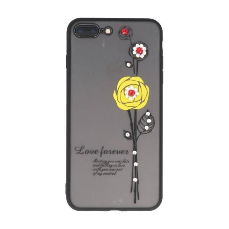 Love Forever Hoesjes voor iPhone 7 / 8 Plus Geel