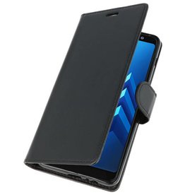 Étui portefeuille pour Galaxy A8 Plus (2018) Noir