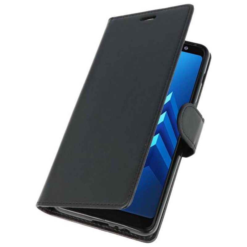 Étui portefeuille pour Galaxy A8 Plus (2018) Noir