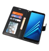 Étui portefeuille pour Galaxy A8 Plus (2018) Noir