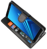 Étui portefeuille pour Galaxy A8 Plus (2018) Noir