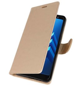 Custodie per portafogli per Galaxy A8 Plus (2018) Gold