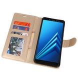 Wallet Cases Tasche für Galaxy A8 Plus (2018) Gold