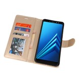 Étui portefeuille pour Galaxy A8 Plus (2018) Or