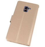Custodie per portafogli per Galaxy A8 Plus (2018) Gold