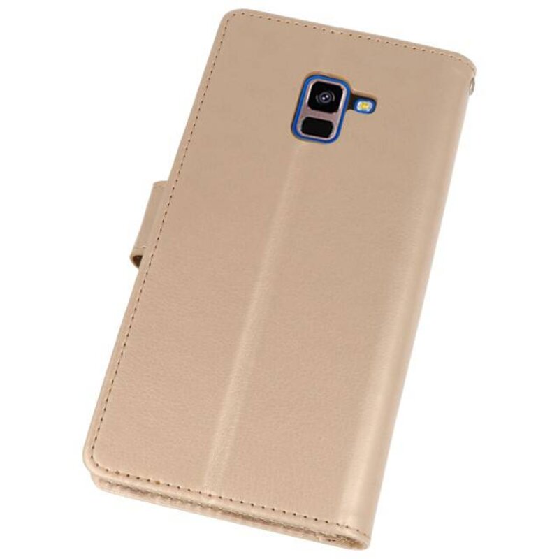 Wallet Cases Tasche für Galaxy A8 Plus (2018) Gold