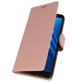 Étui portefeuille pour Galaxy A8 Plus (2018) Rose