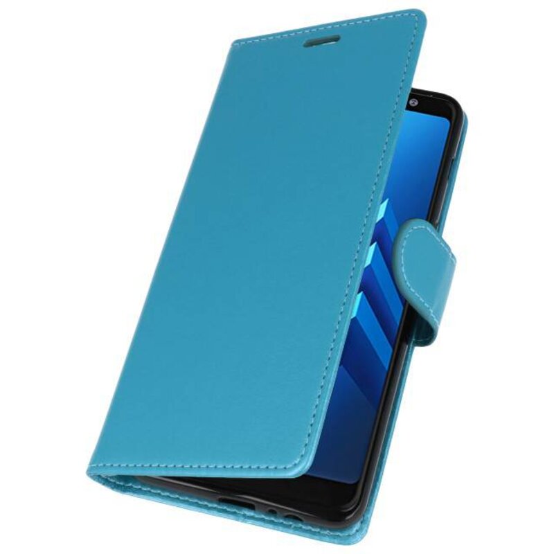 Etui Portefeuille pour Galaxy A8 Plus (2018) Turquoise