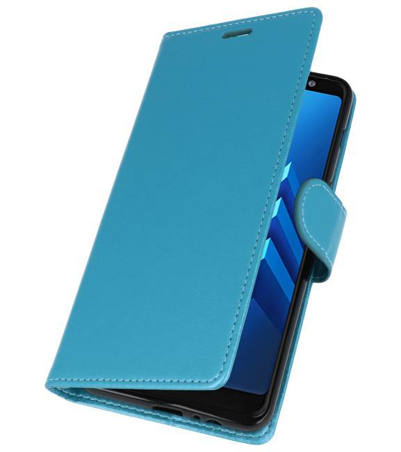 Wallet Cases Hoesje voor Galaxy A8 Plus (2018) Turquoise