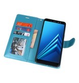 Etui Hülle für Galaxy A8 Plus (2018) Türkis