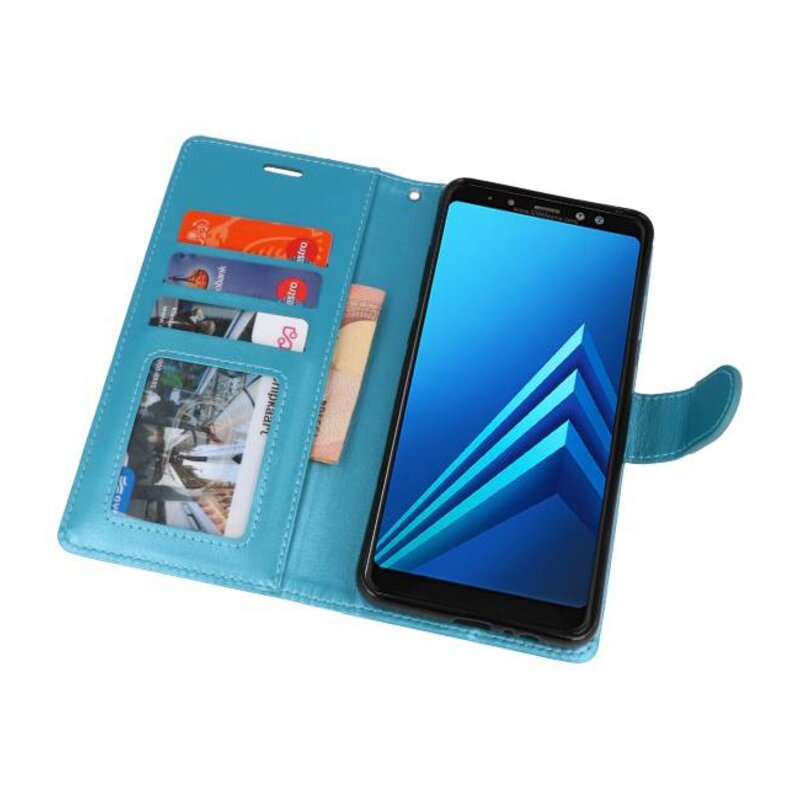 Funda con monedero para Galaxy A8 Plus (2018) Turquesa