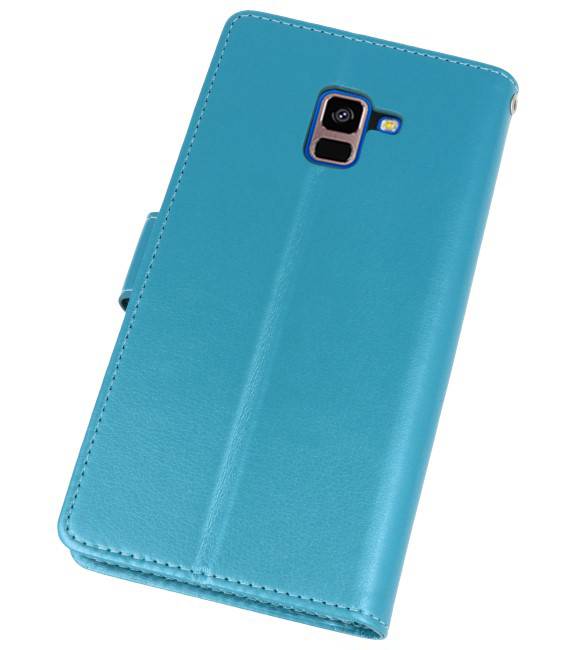 Etui Portefeuille pour Galaxy A8 Plus (2018) Turquoise